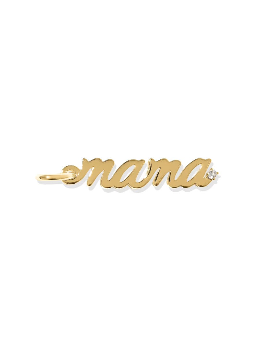 Mama 18k Gold Vermeil Sparkle Charm