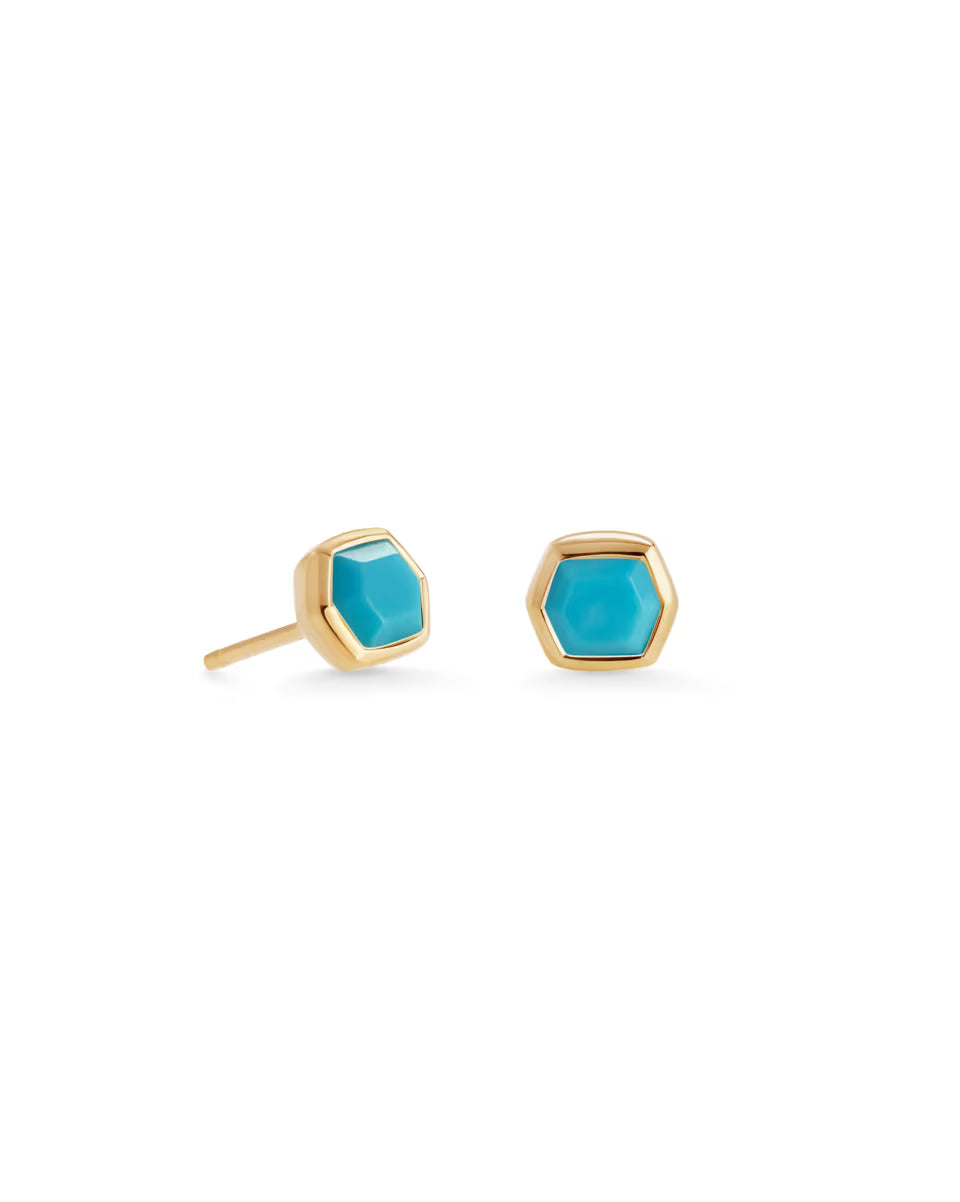Davie 18k Gold Vermeil March Stud Earrings
