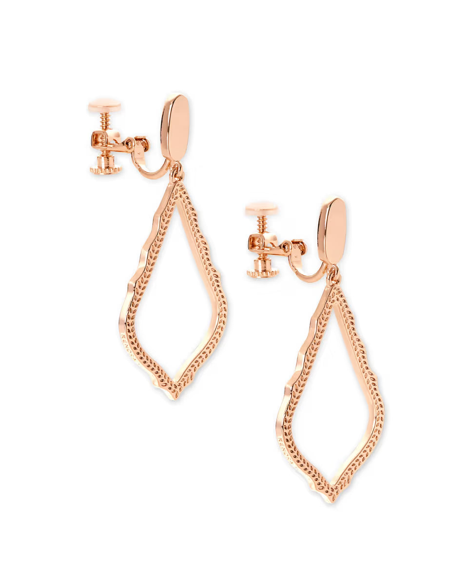 Sophia Clip-On Drop Earrings in Silver