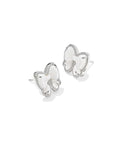 Haley Bow Silver Stud Earrings