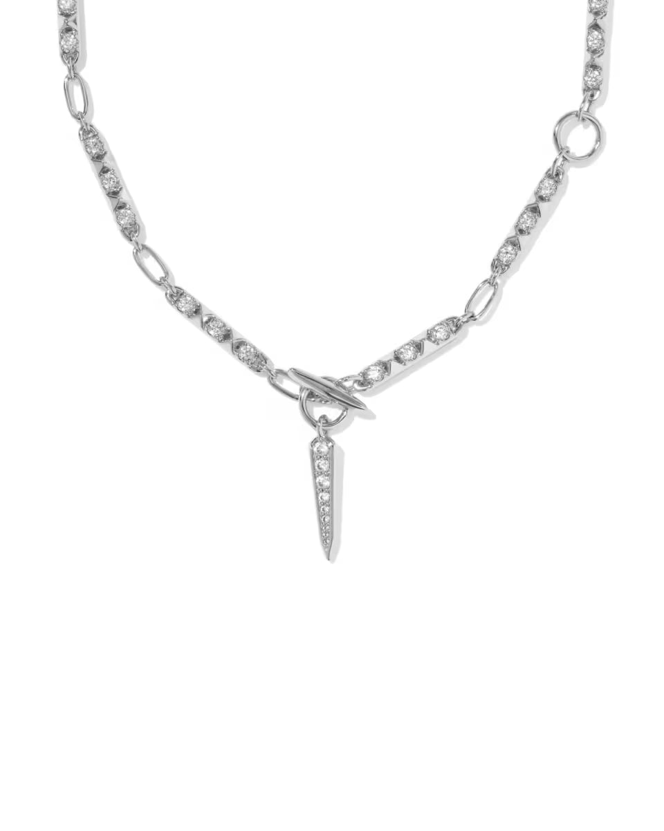 Fate Silver Lariat Necklace