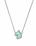 Horse Vintage Silver Short Pendant Necklace