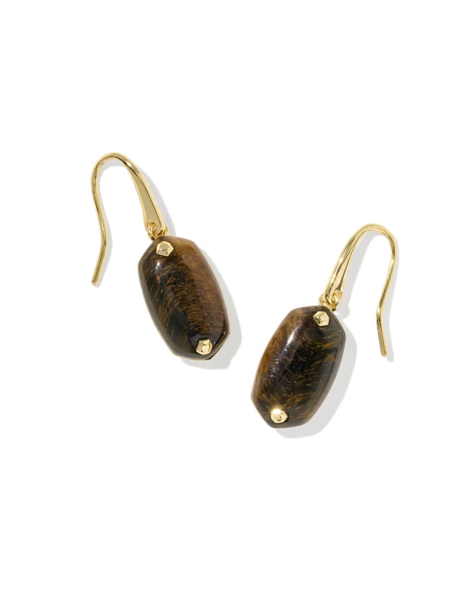 Lee Riveted Gold Drop Earrings