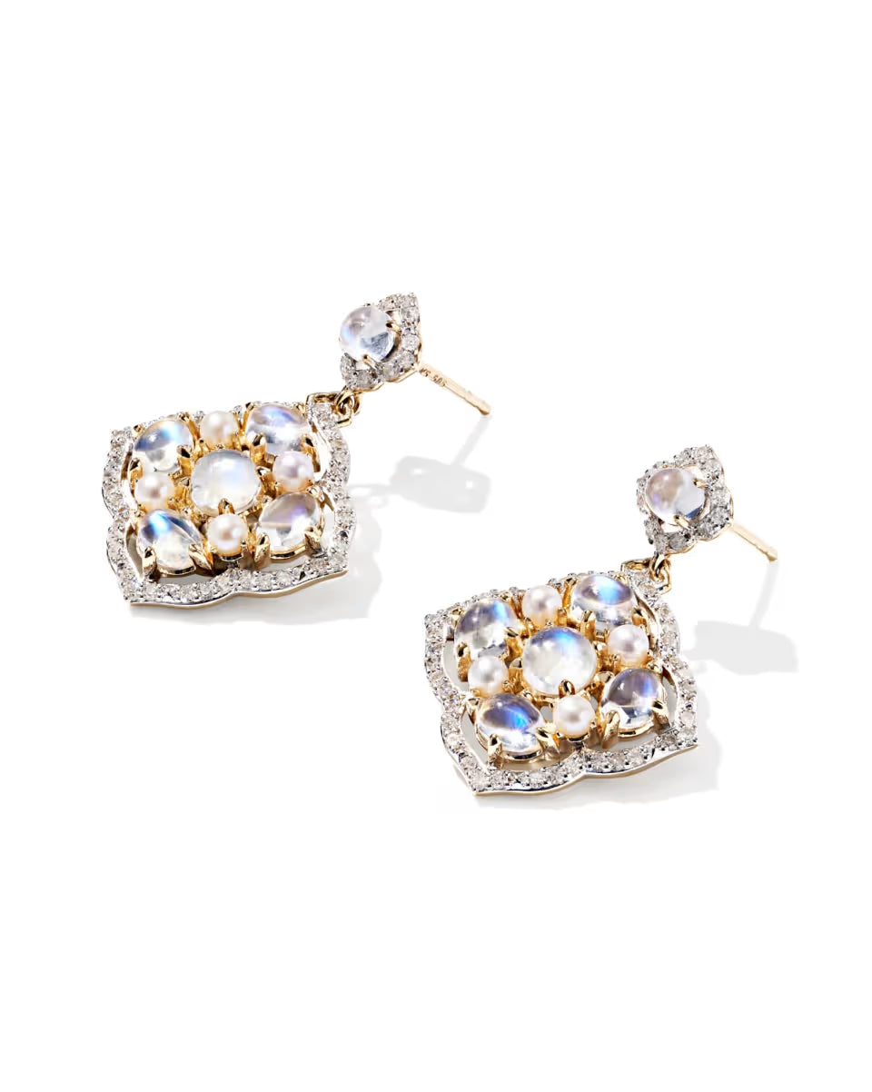 0.16 ct Heirloom Dira 14k Yellow Gold Statement Earrings