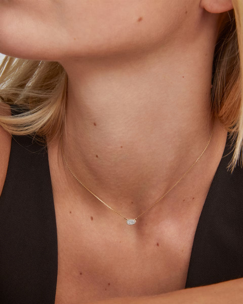 Marisa Pendant Necklace in White Diamond and 14k White Gold