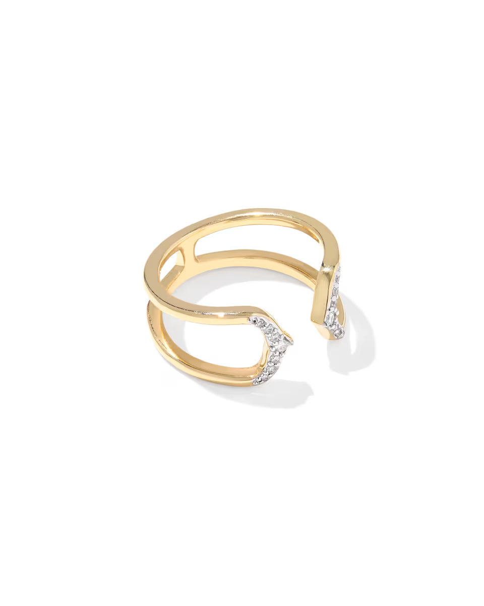 0.12 ct Sophee 14k Yellow Gold Open Frame Ring