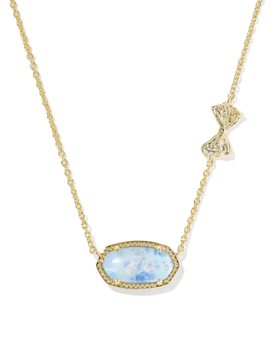 Kendra Scott x LoveShackFancy Bow Gold Elisa Necklace