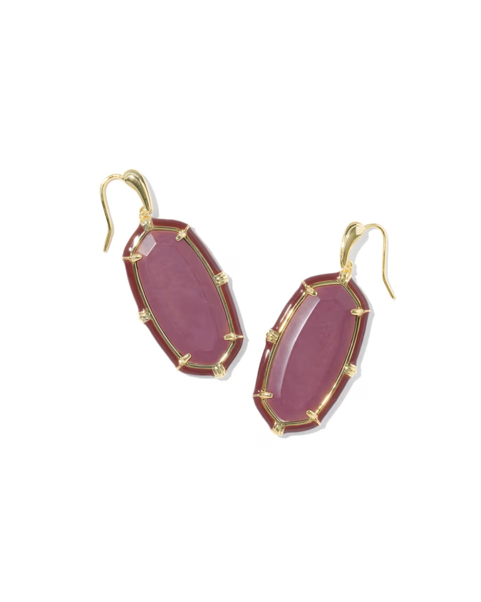 Elle Gold Enamel Drop Earrings