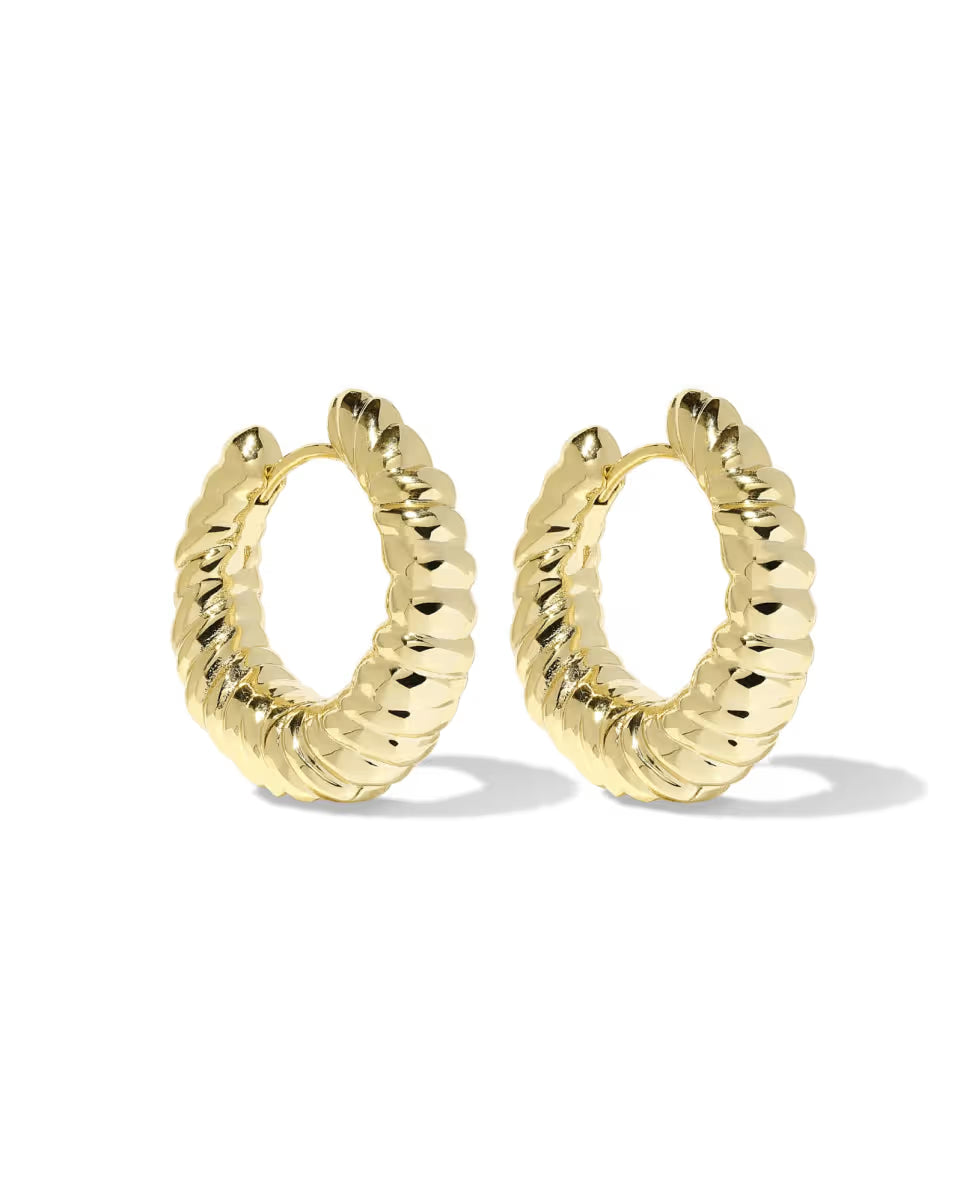 Sandy Gold Hoop Earrings