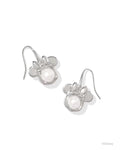 Disney | Kendra Scott Silver Minnie Mouse Drop Earrings in Freshwater Cultured Pearl