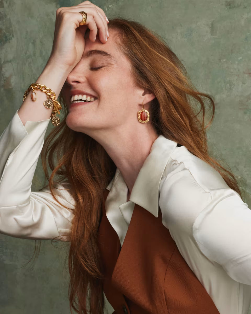 Raina Vintage Gold Charm Bracelet