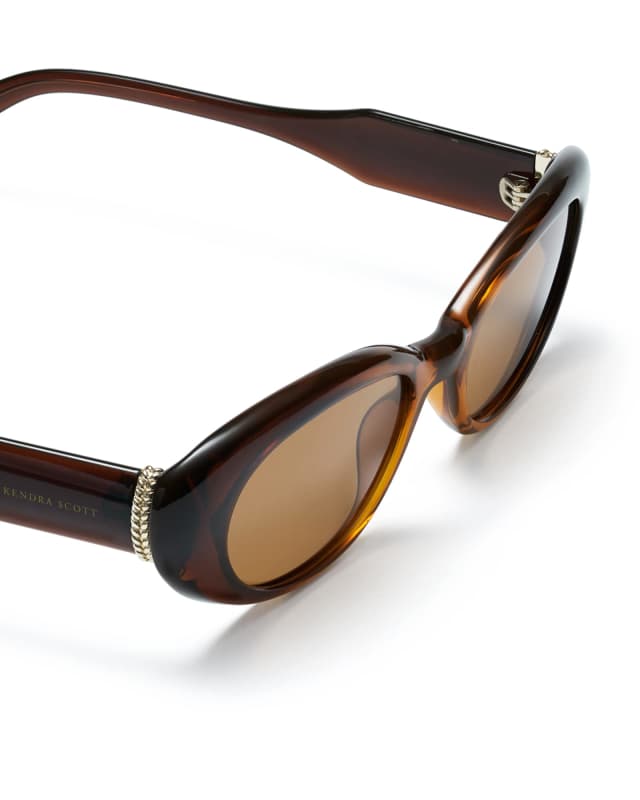 Oval Herringbone Sunglasses