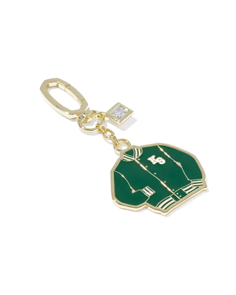Varsity Jacket Enamel Gold Bag Charm