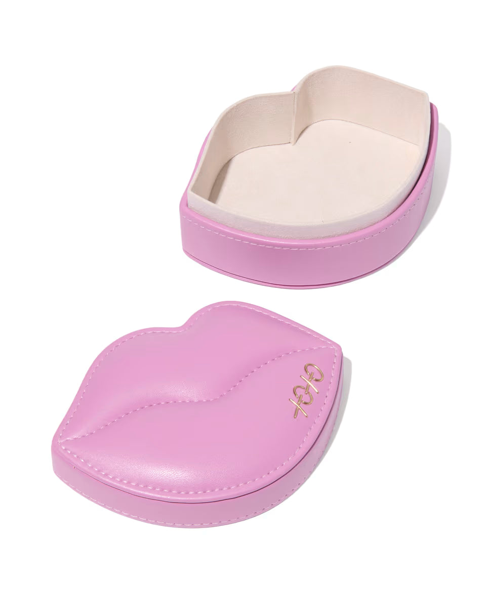 Lip Jewelry Storage Case in Pink