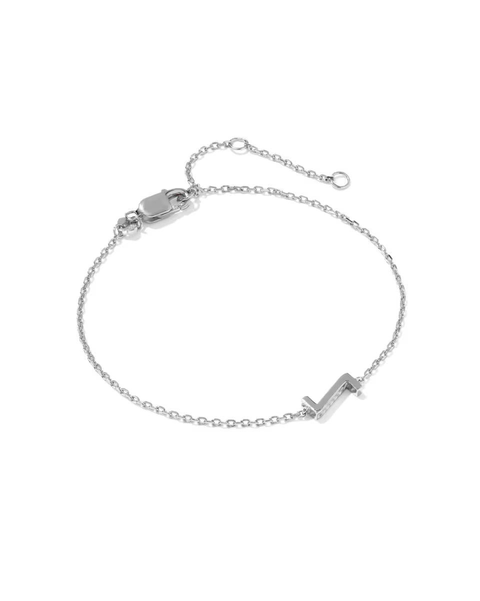 Letter C Sterling Silver Initial Bracelet