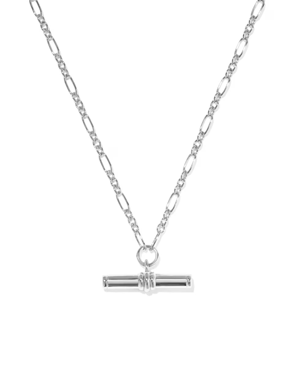 Bree Gold Metal T Bar Short Pendant Necklace