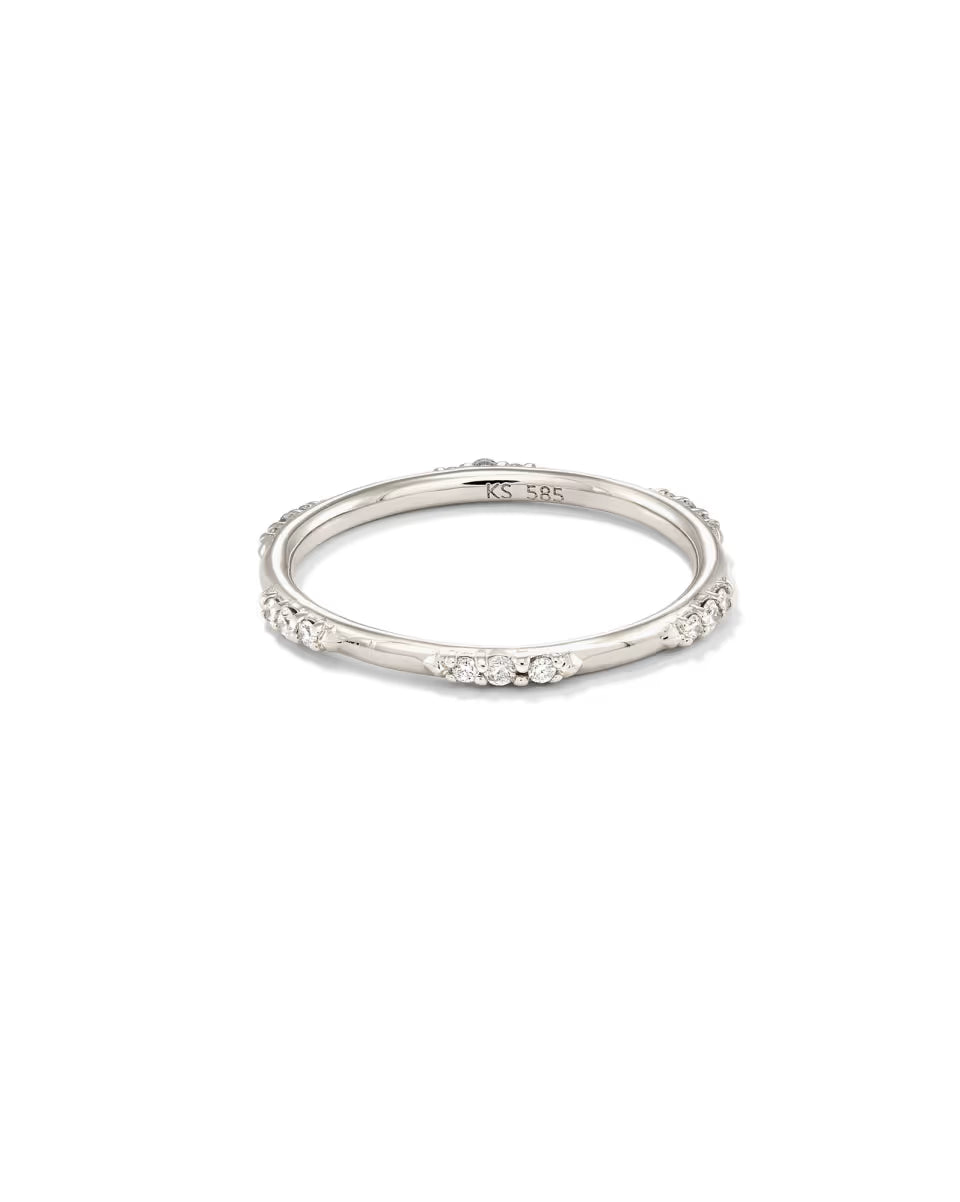 0.19 ct Posey 14k Yellow Gold Band Ring in White Diamonds