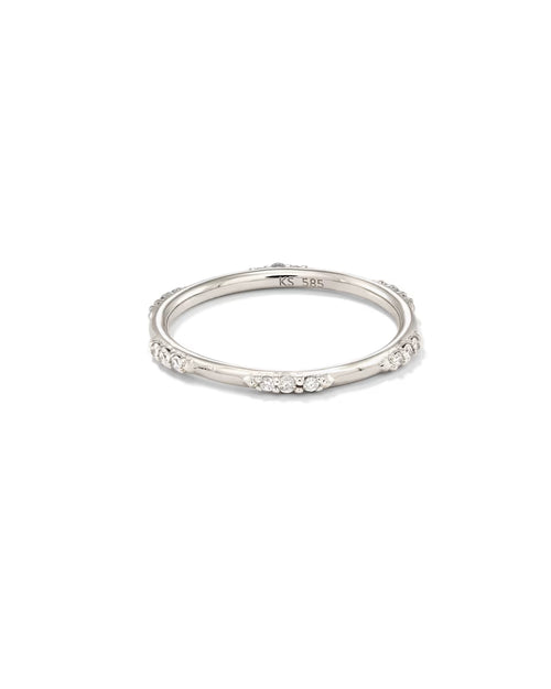 0.19 ct Posey 14k Yellow Gold Band Ring in White Diamonds