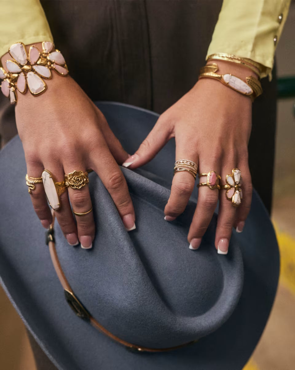 Ansel Rose Cocktail Ring in Vintage Gold
