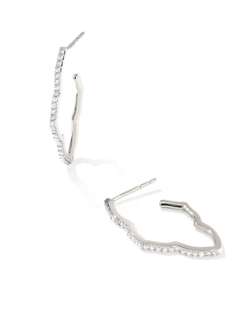 0.24 ct Abbie 14k Yellow Gold Pave Hoop Earrings