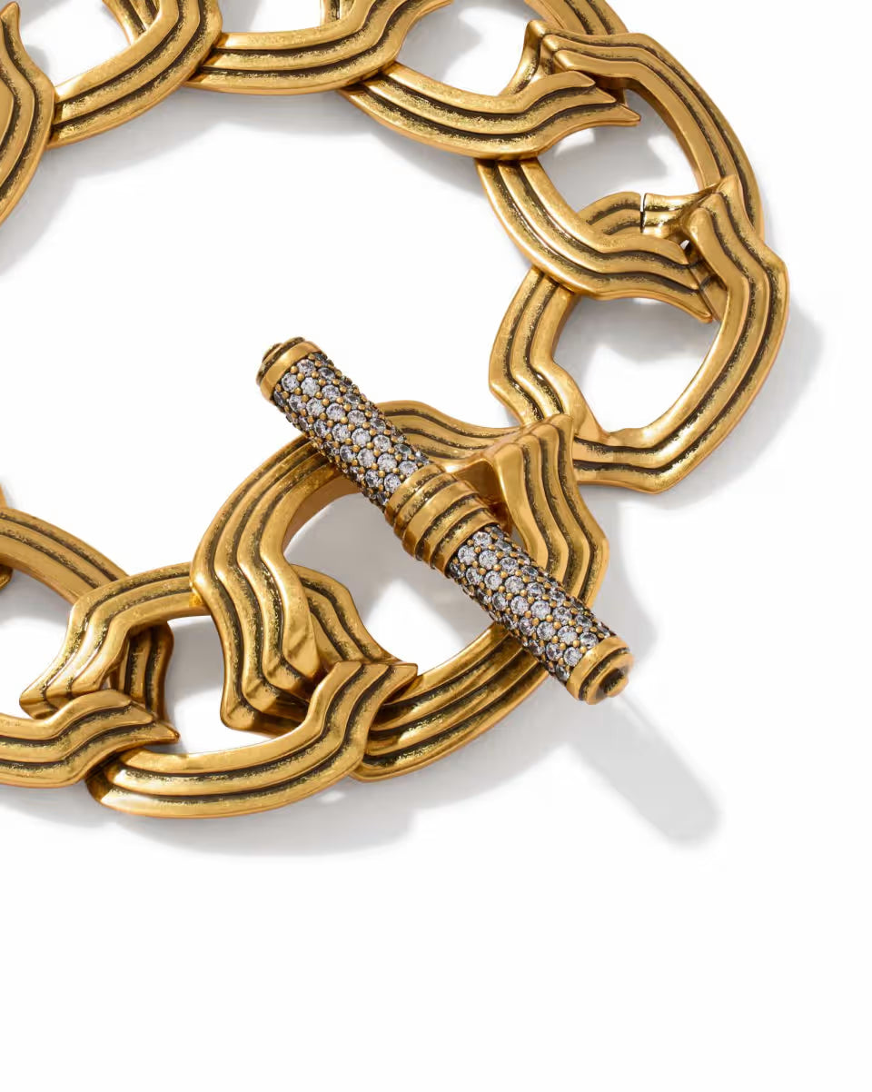 Nova Gold Link and Chain Bracelet