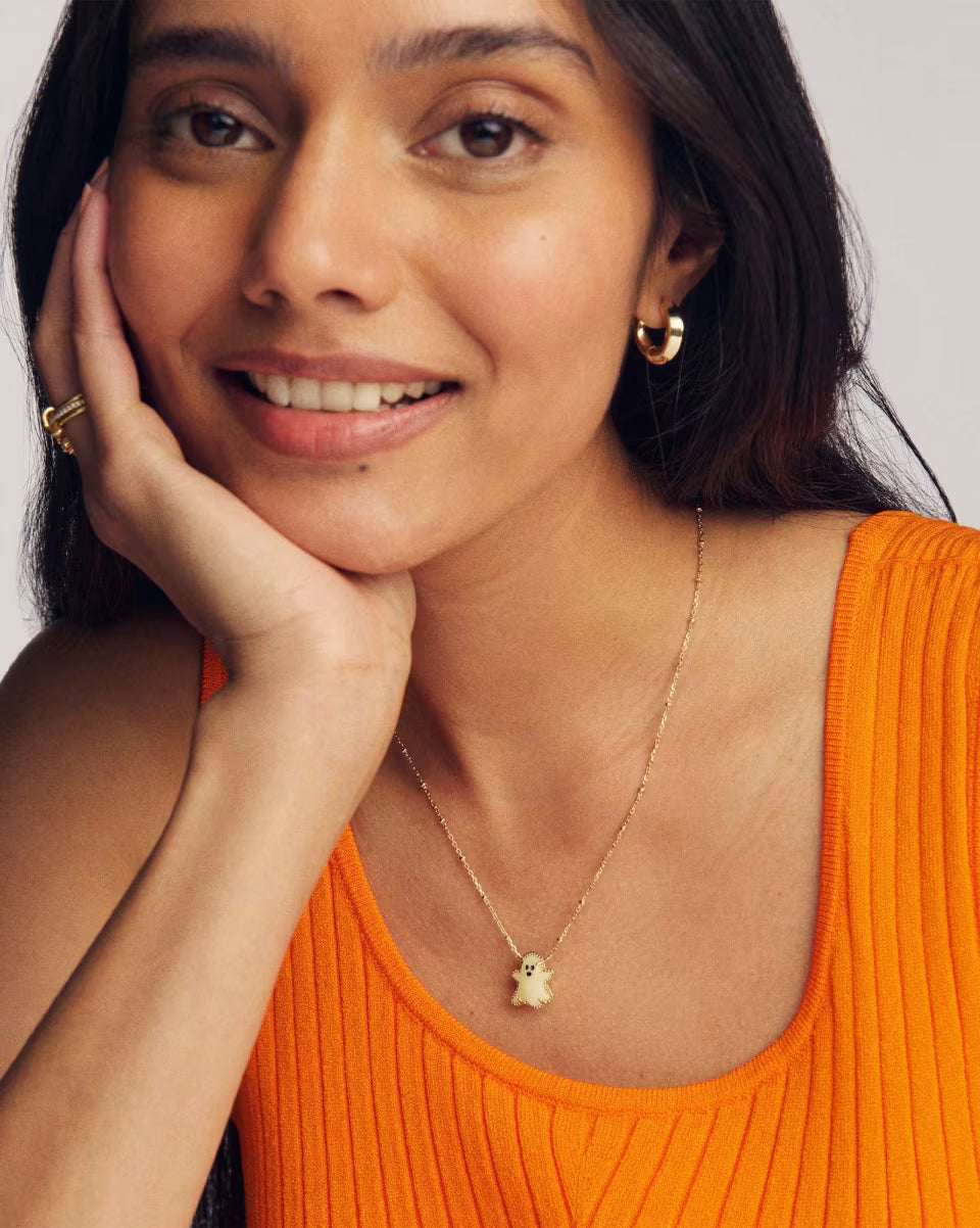 Ghost Gold Short Pendant Necklace
