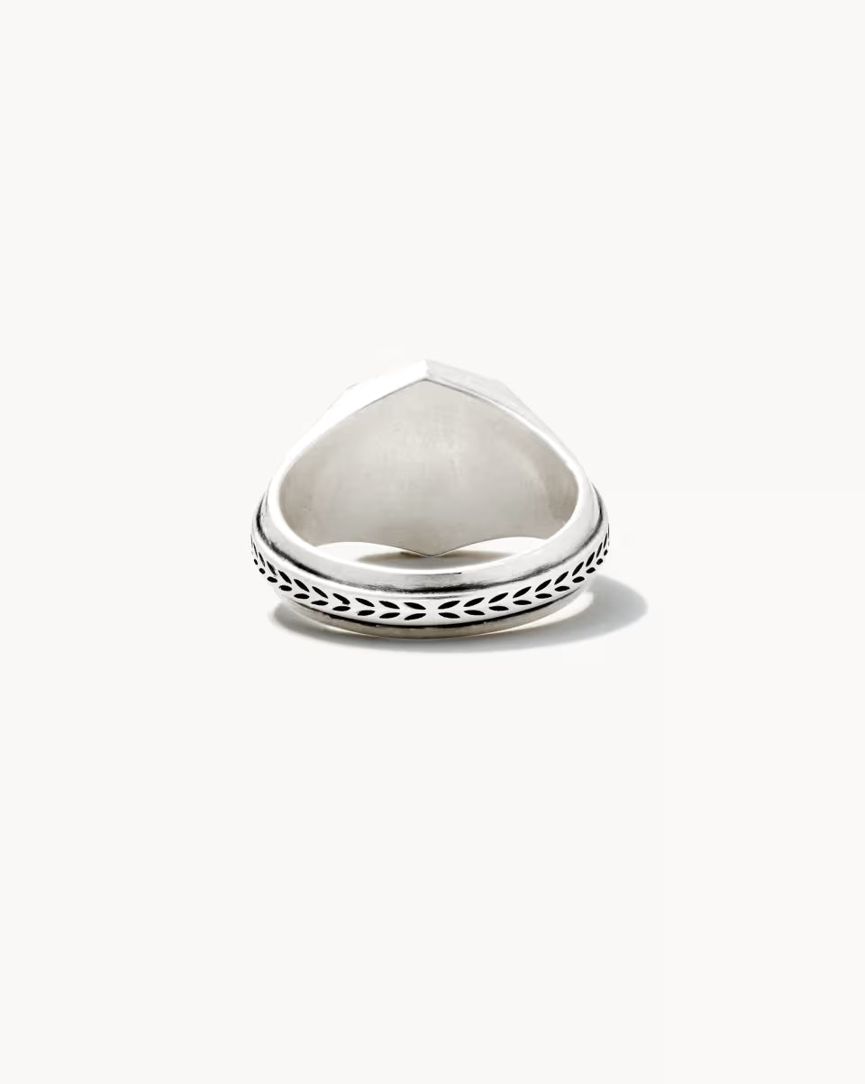 Hicks Signet Ring in Oxidized Sterling Silver
