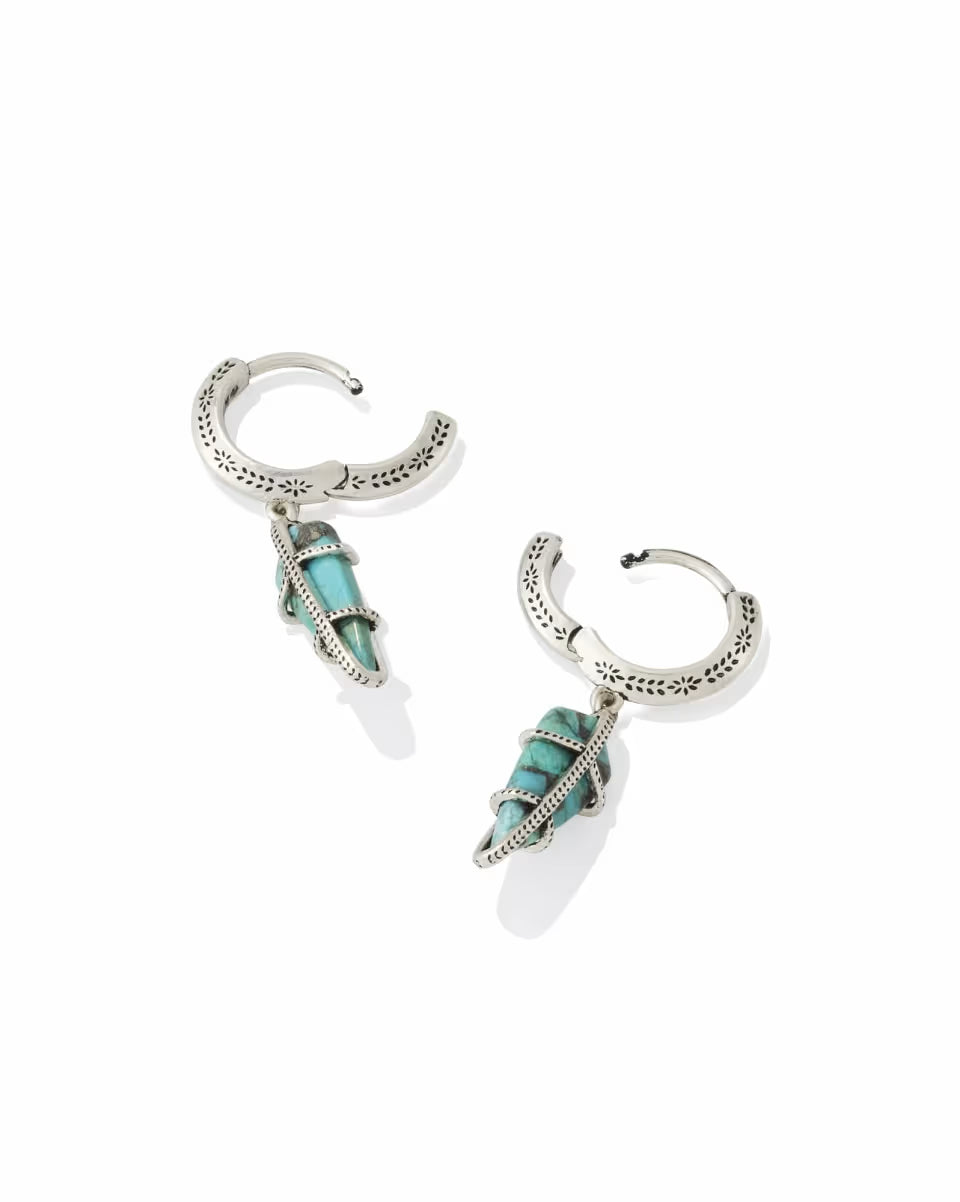 Trinity Vintage Silver Huggie Earrings