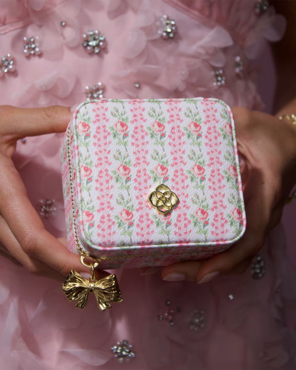 Kendra Scott x LoveShackFancy Small Zip Gold Jewelry Case