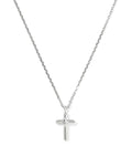 Metal 18k Gold Vermeil Cross Short Pendant Necklace