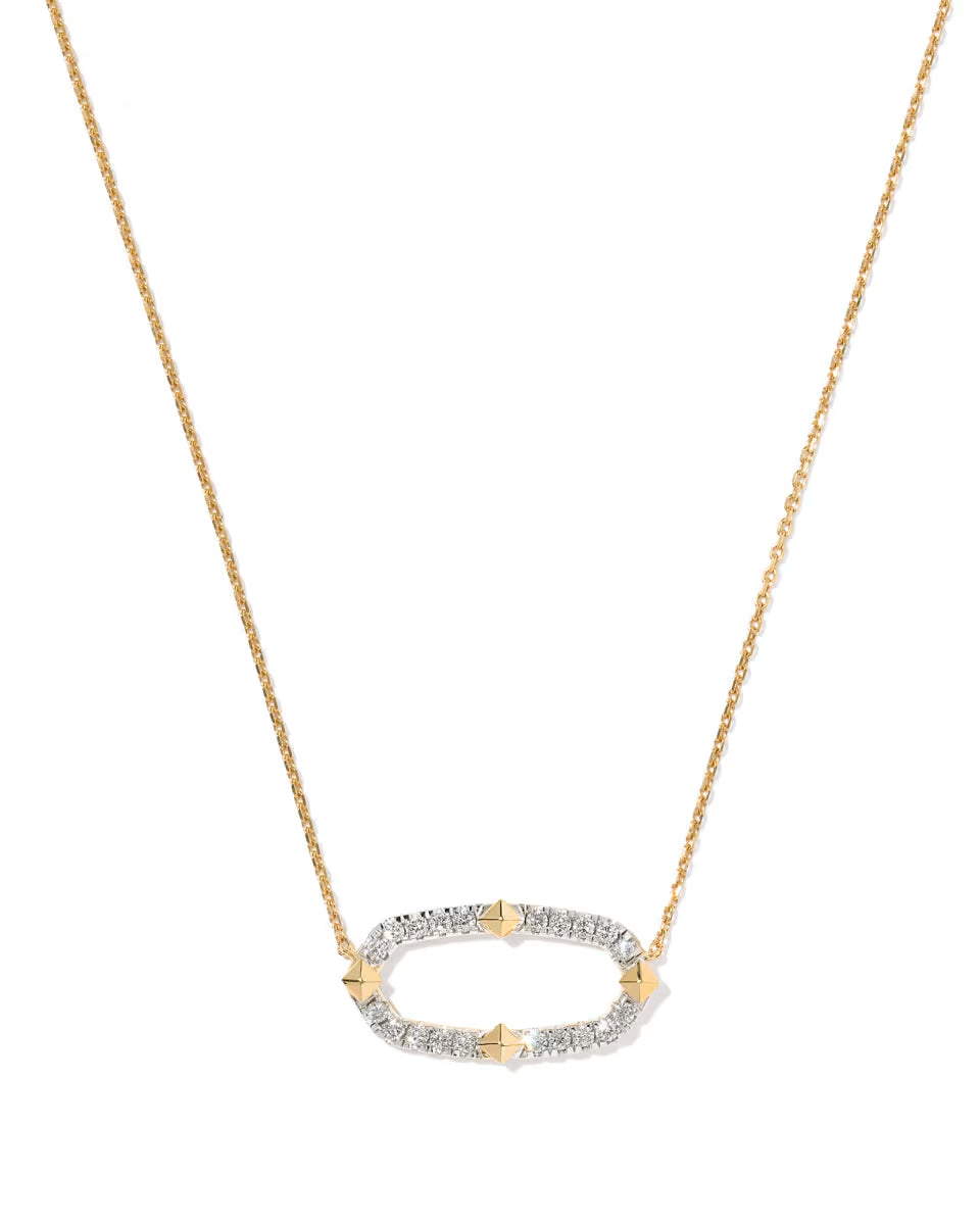 0.26 ct Lab Grown White Diamond Astrid 14k Yellow Gold Short Pendant