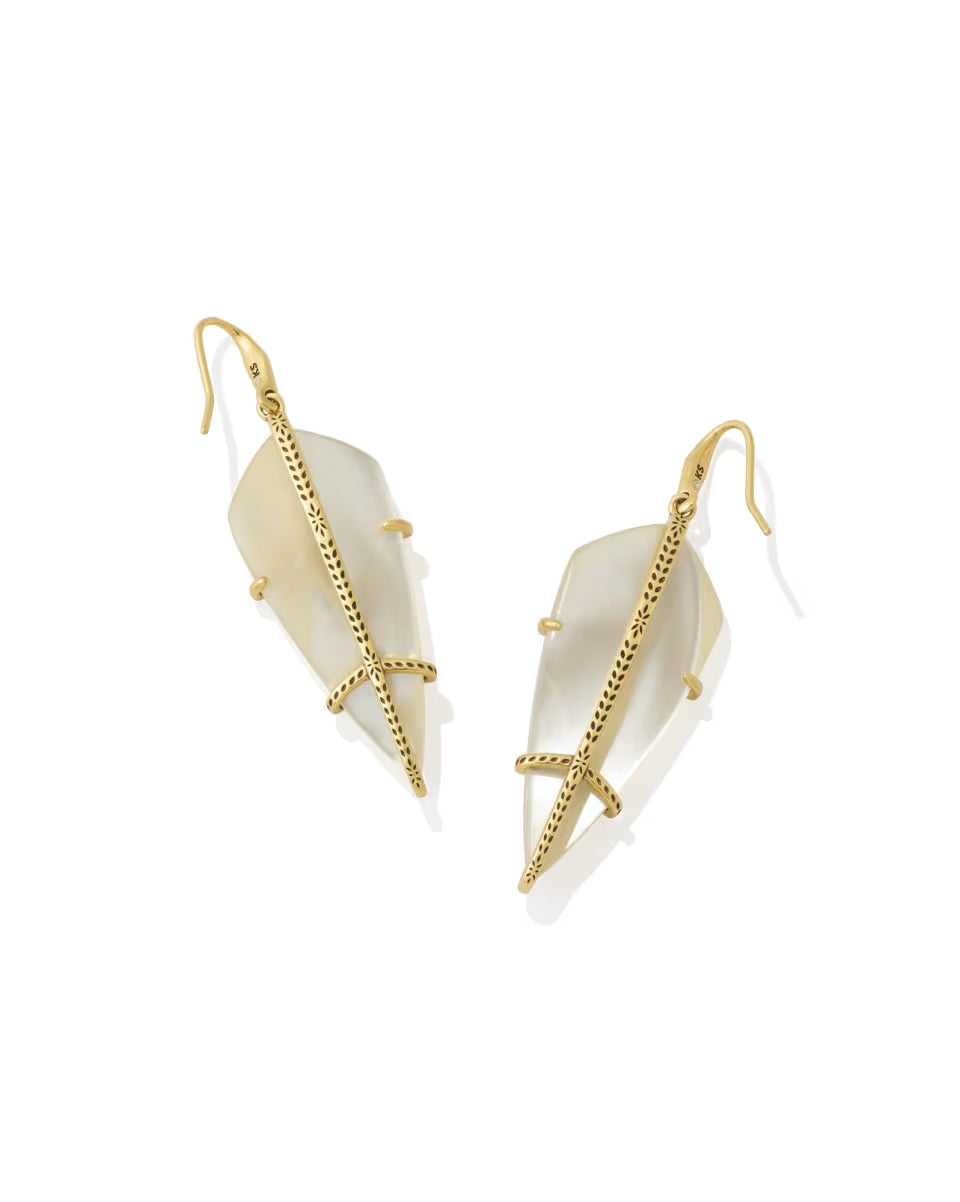 Trinity Vintage Gold Drop Earrings