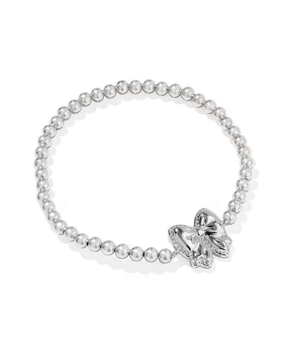 Haley Bow Silver Stretch Bracelet