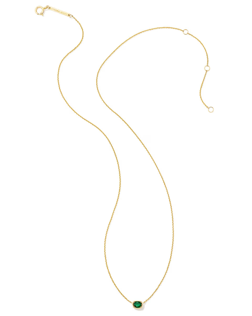 0.11 ct Marisa 14k Yellow Gold April Oval Solitaire Pendant Necklace