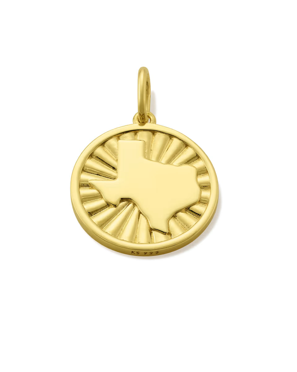 Texas Coin Charm in Sterling Silver