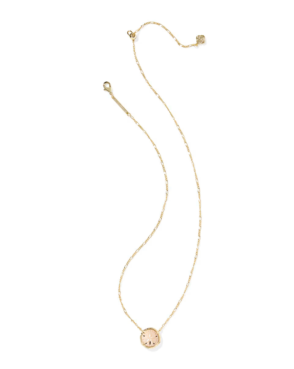 Sand Dollar Gold Short Pendant Necklace