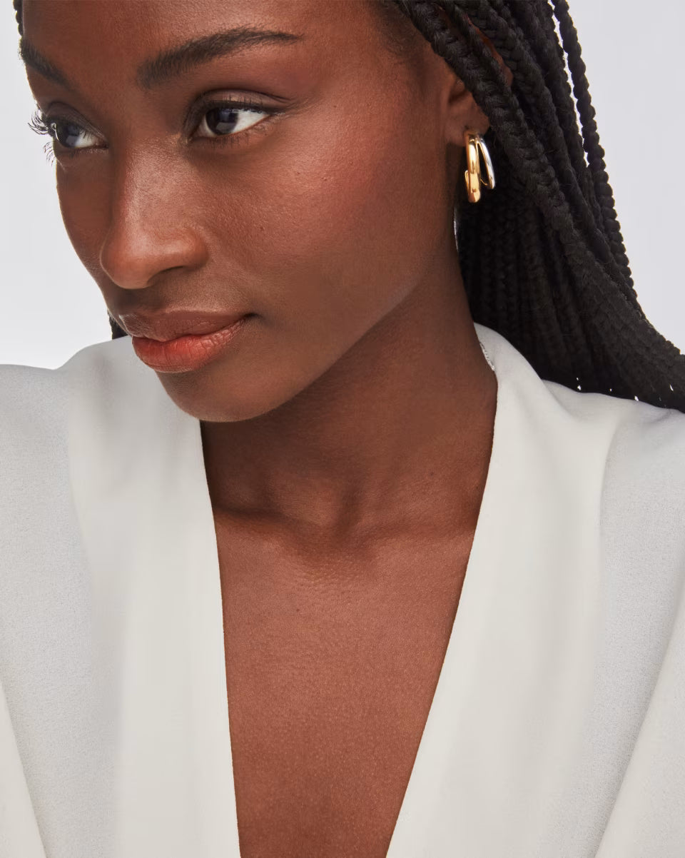 Meg Double Hoop Earrings in 18k Gold Vermeil