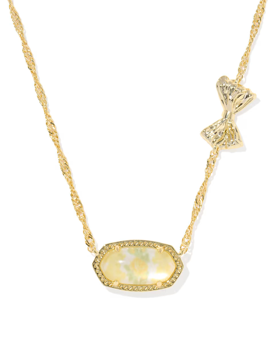 Kendra Scott x LoveShackFancy Bow Gold Elisa Necklace