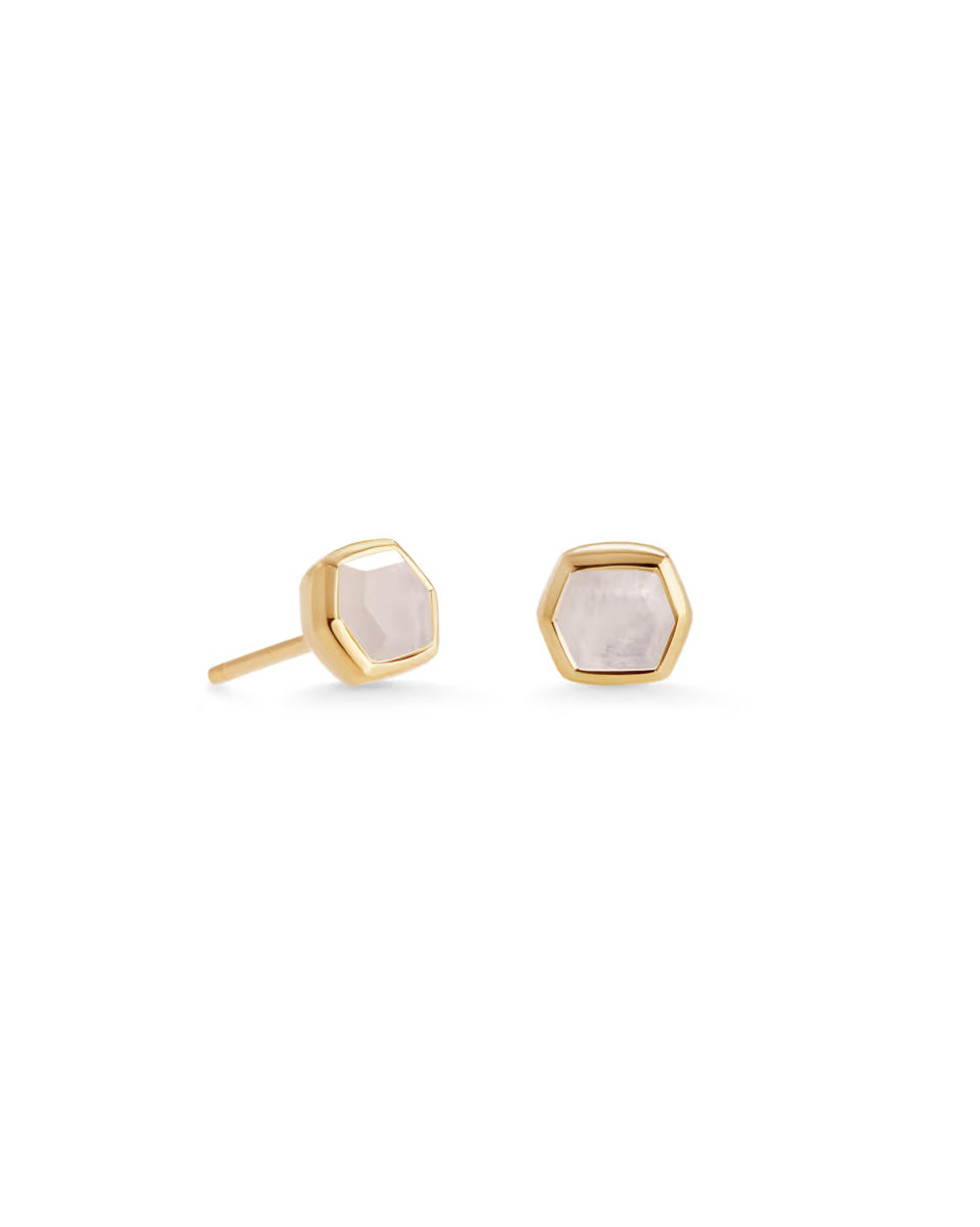 Davie 18k Gold Vermeil March Stud Earrings