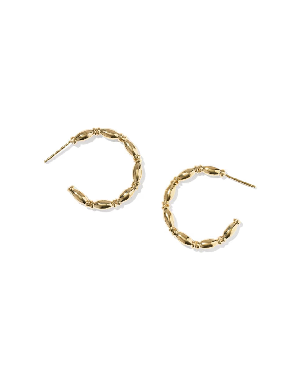 Miriam Small Bead 14k Gold-Filled Hoop Earrings