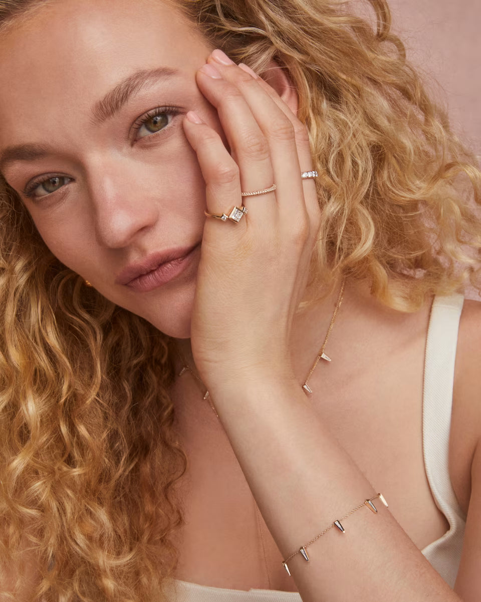 Small Spike 14k Yellow Gold Bracelet