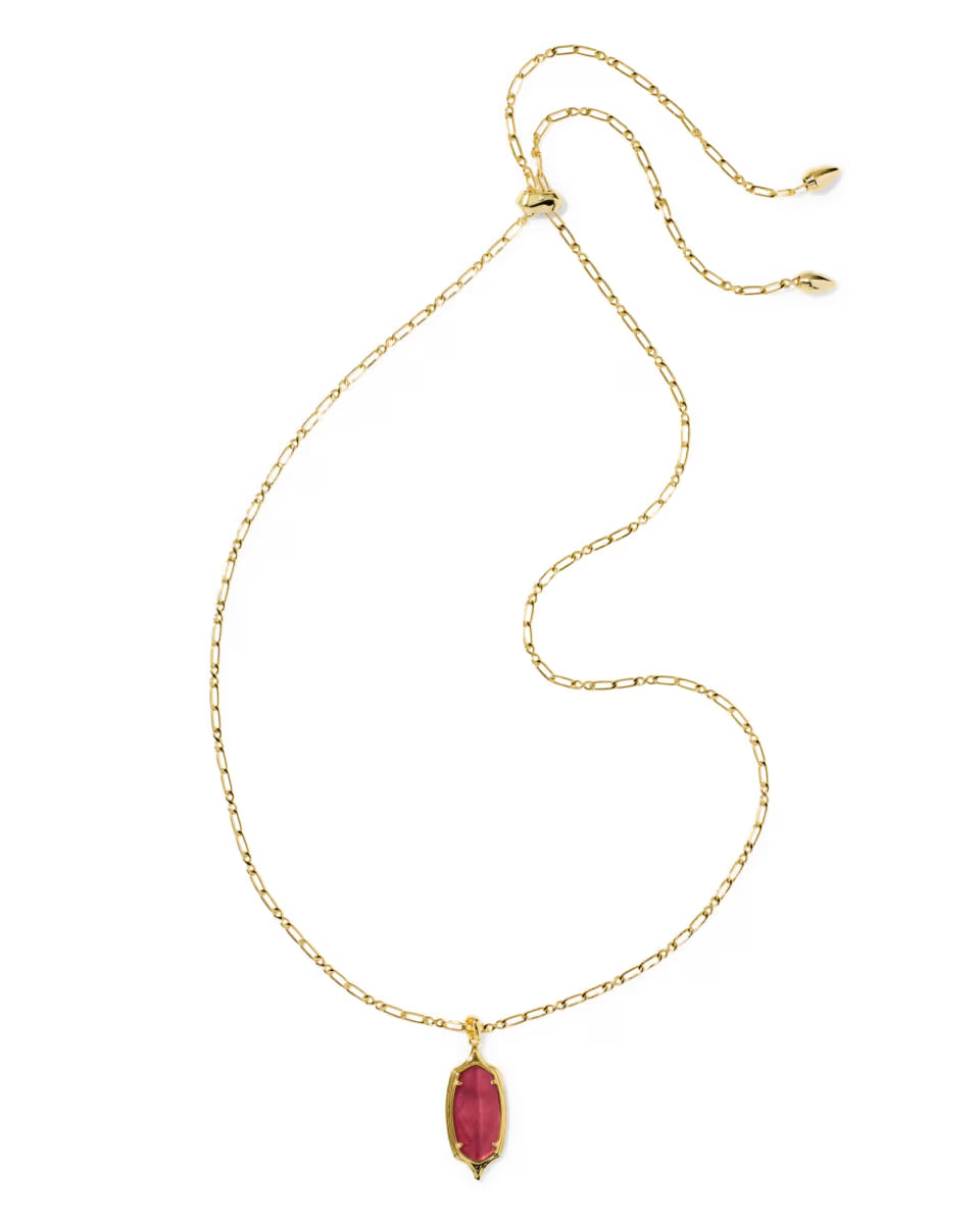 Dani Stepped Frame Gold Long Pendant Necklace