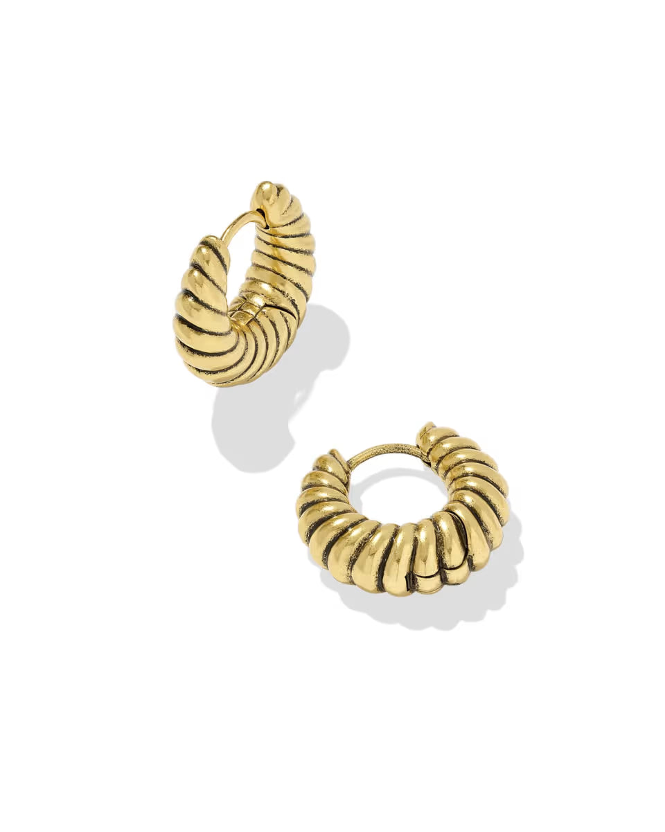 Sandy Gold Huggie Earrings