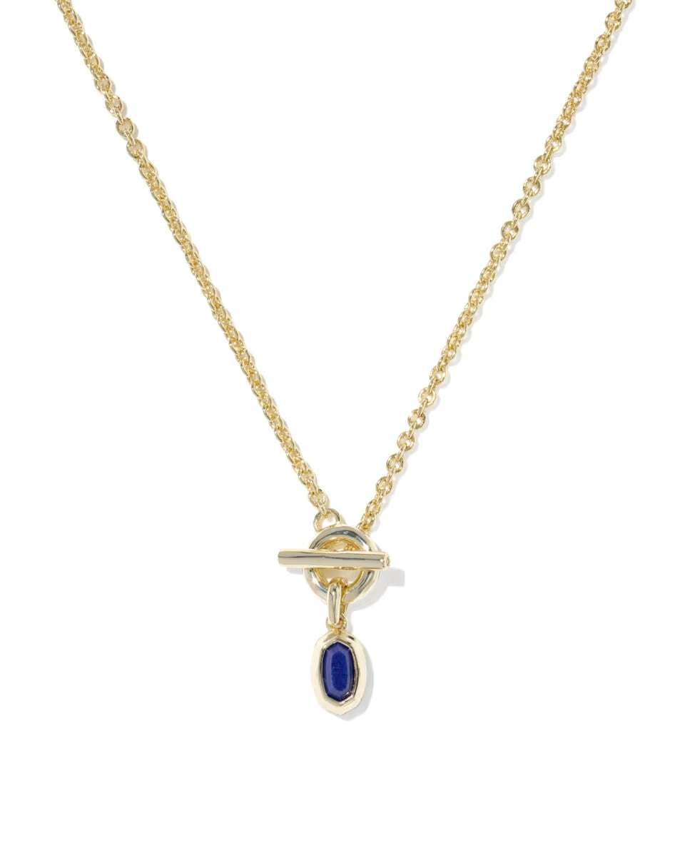 Mini Elisa Toggle Silver Short Pendant Necklace