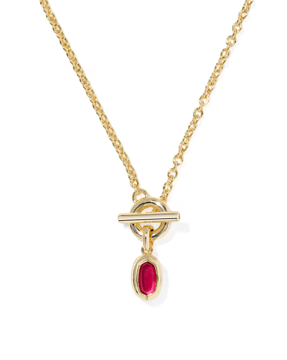 Mini Elisa Toggle Silver Short Pendant Necklace