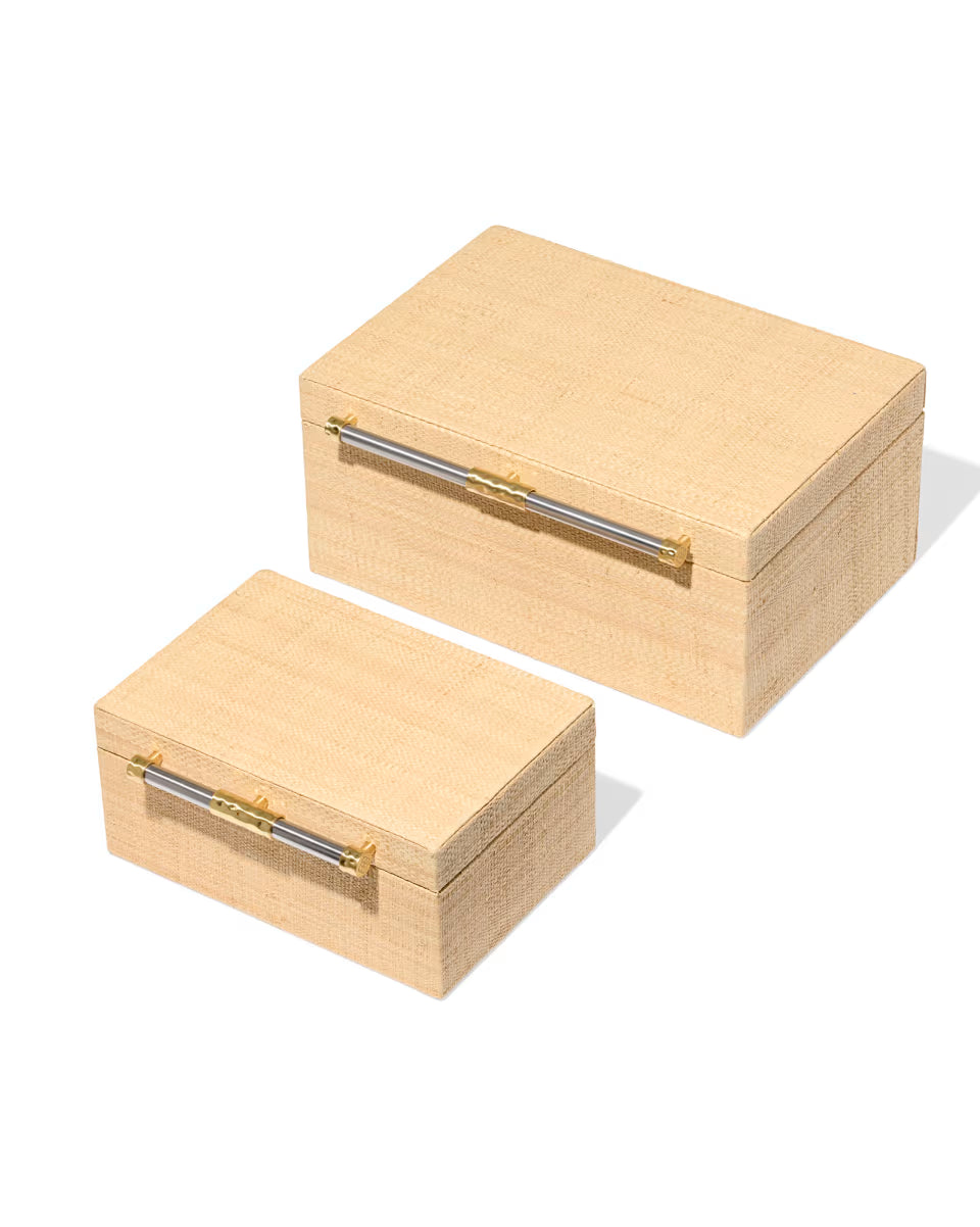 Small Raffia Jewelry Box