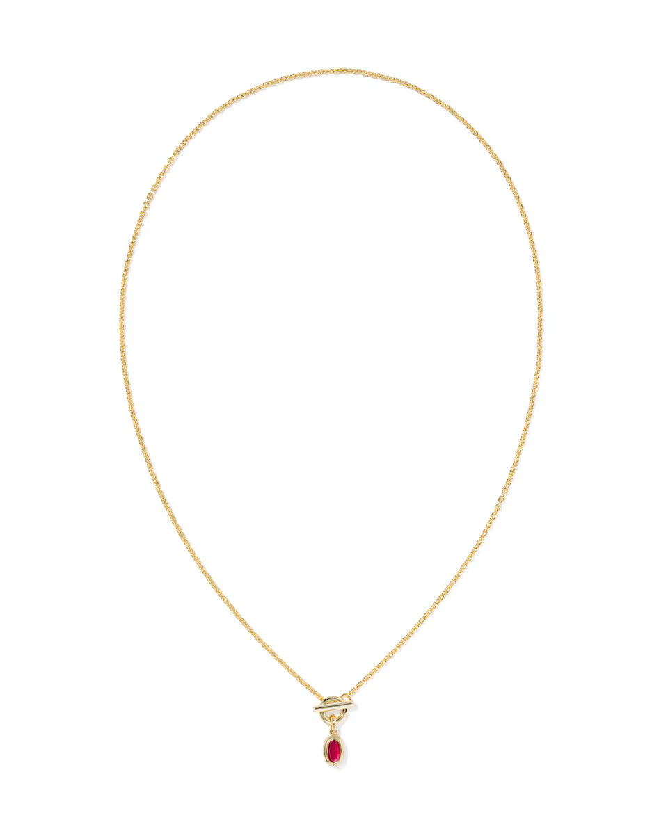 Mini Elisa Toggle Silver Short Pendant Necklace