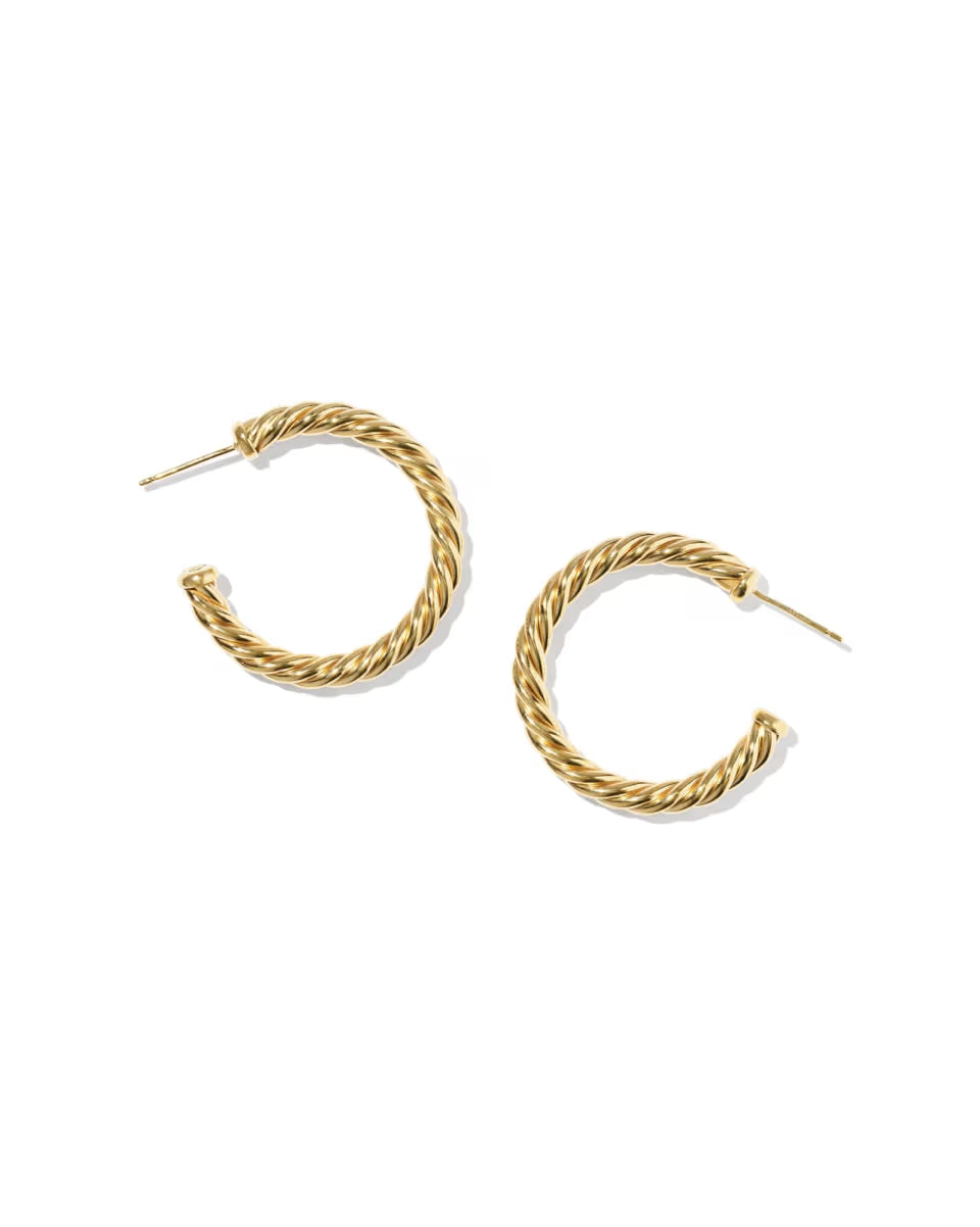 Victoria Thick Twist 14k Gold-Filled Hoop Earrings