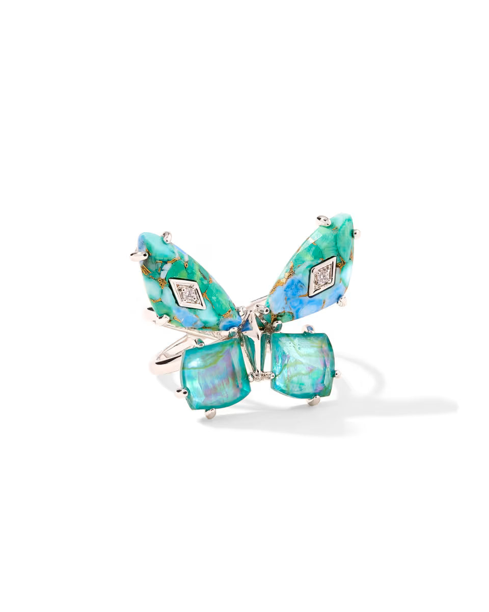 Bianca Butterfly Gold Cocktail Ring