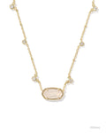 Disney | Kendra Scott Gold Mickey Mouse Elisa Short Pendant Necklace in Iridescent Drusy